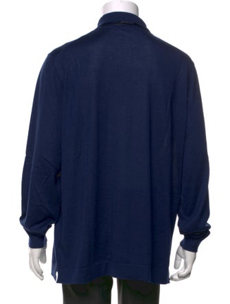 Stefano Ricci Cashmere Mock Neck Polo Sweater