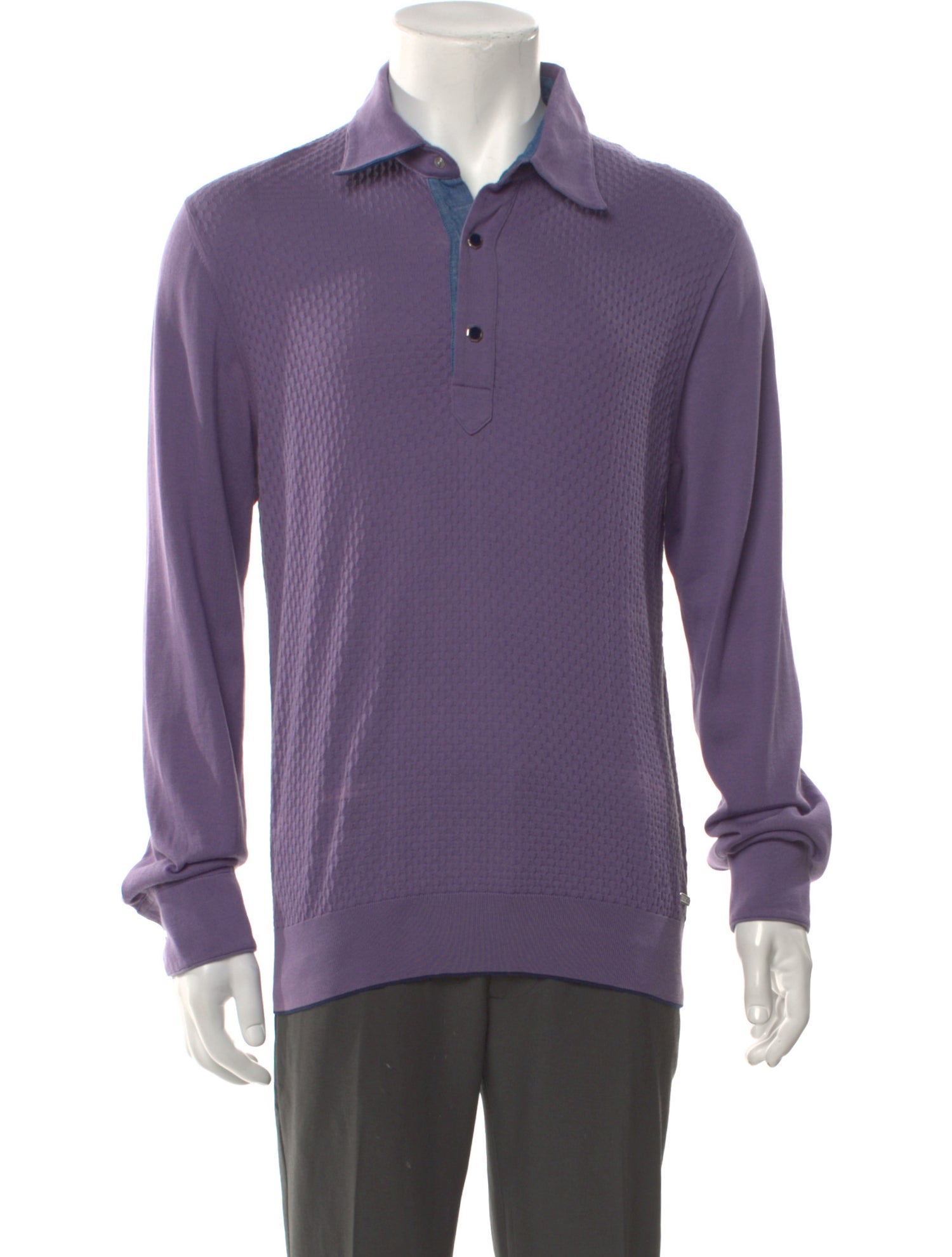 Stefano Ricci Crew Neck Long Sleeve Polo Shirt