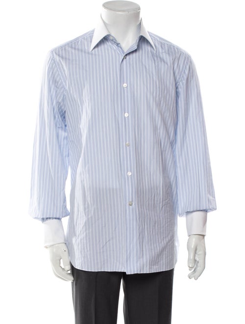 Stefano Ricci Striped Long Sleeve Dress Shirt