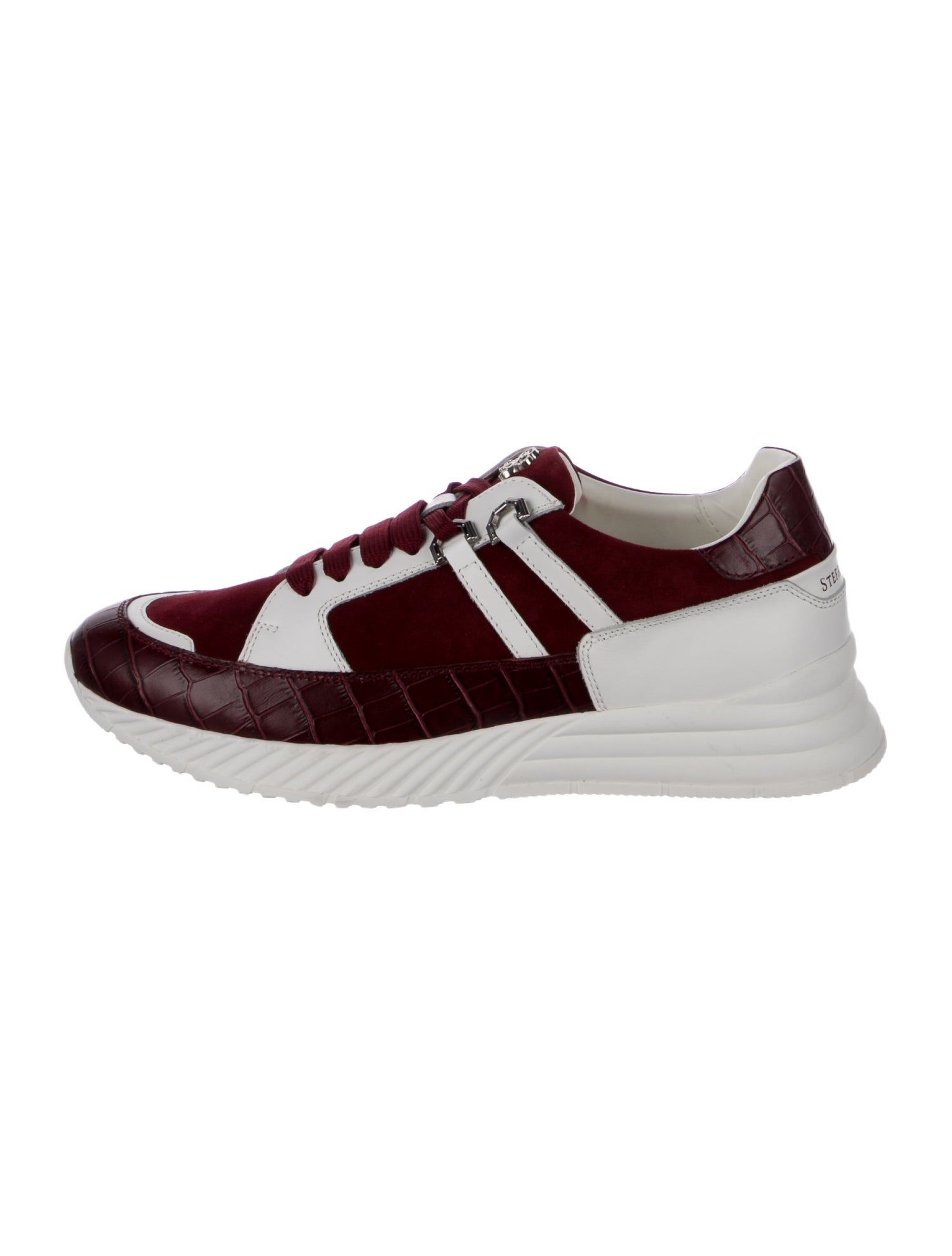 Stefano Ricci Leather Printed Sneakers