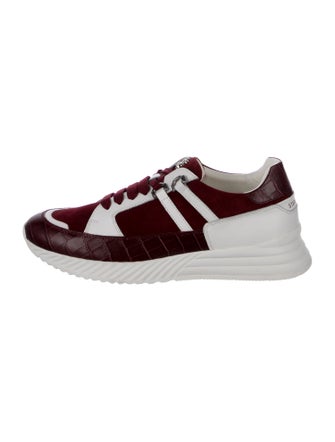 Stefano Ricci Leather Printed Sneakers