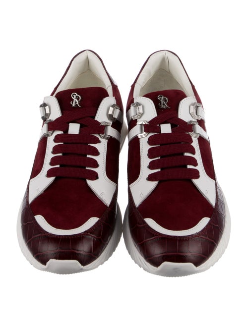 Stefano Ricci Leather Printed Sneakers