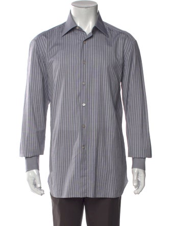 Stefano Ricci Striped Long Sleeve Dress Shirt