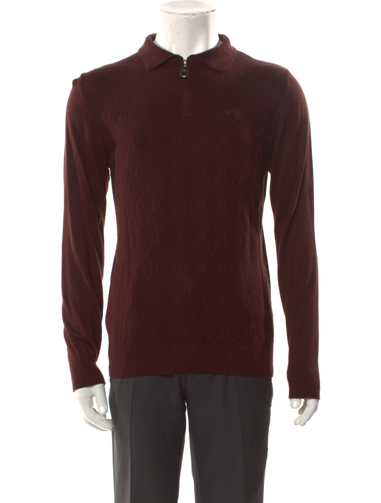 Stefano Ricci Collar Long Sleeve Polo Sweater