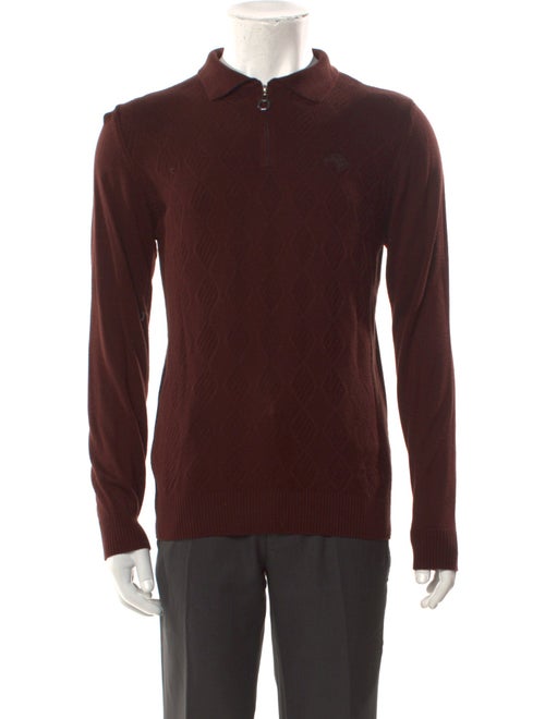 Stefano Ricci Collar Long Sleeve Polo Sweater