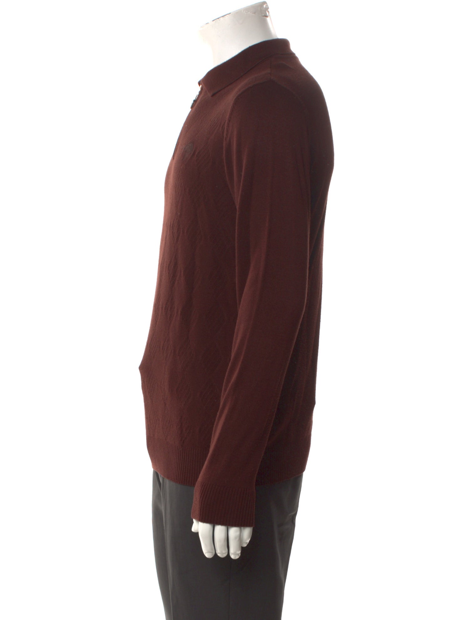 Stefano Ricci Collar Long Sleeve Polo Sweater