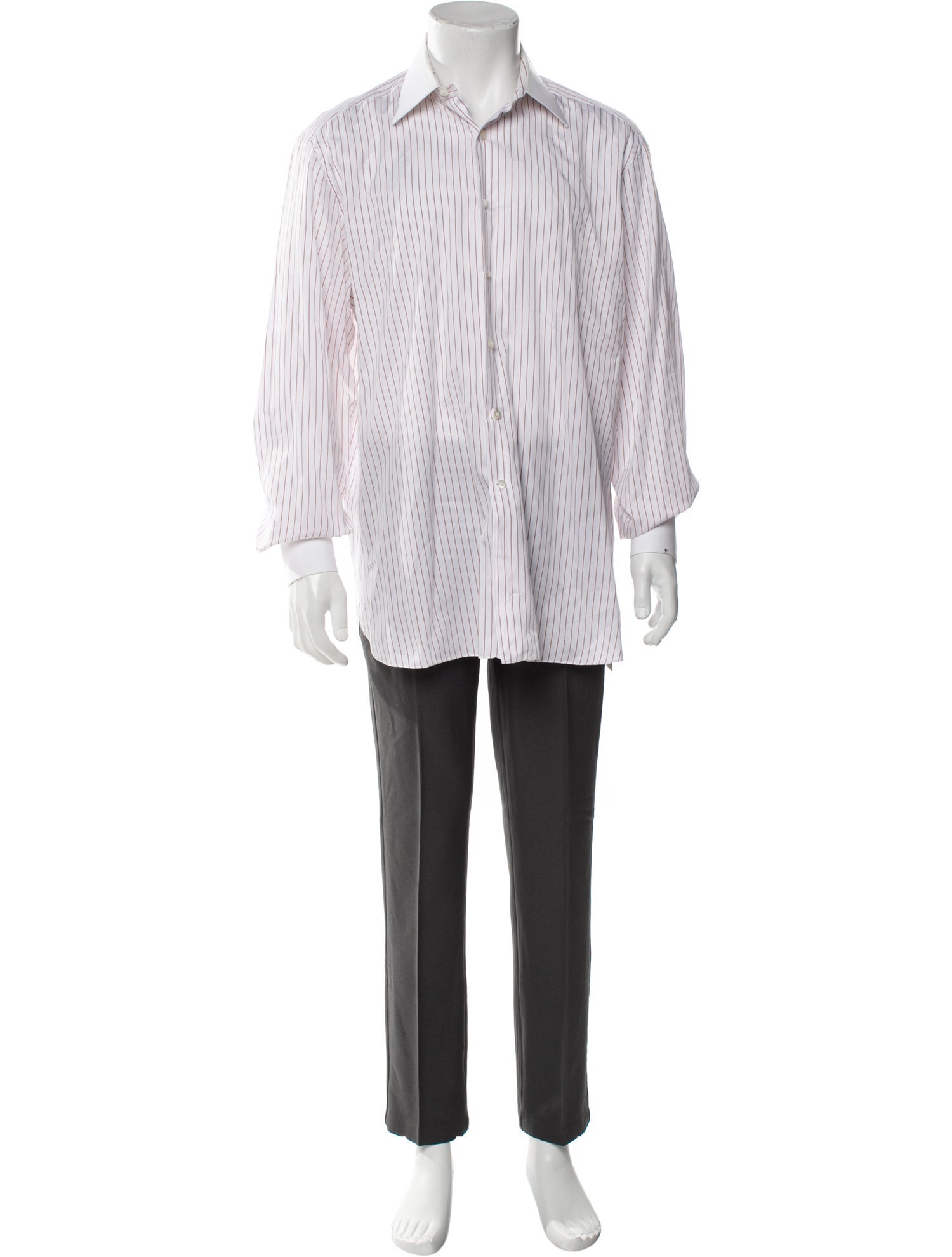 Stefano Ricci Striped Long Sleeve Dress Shirt