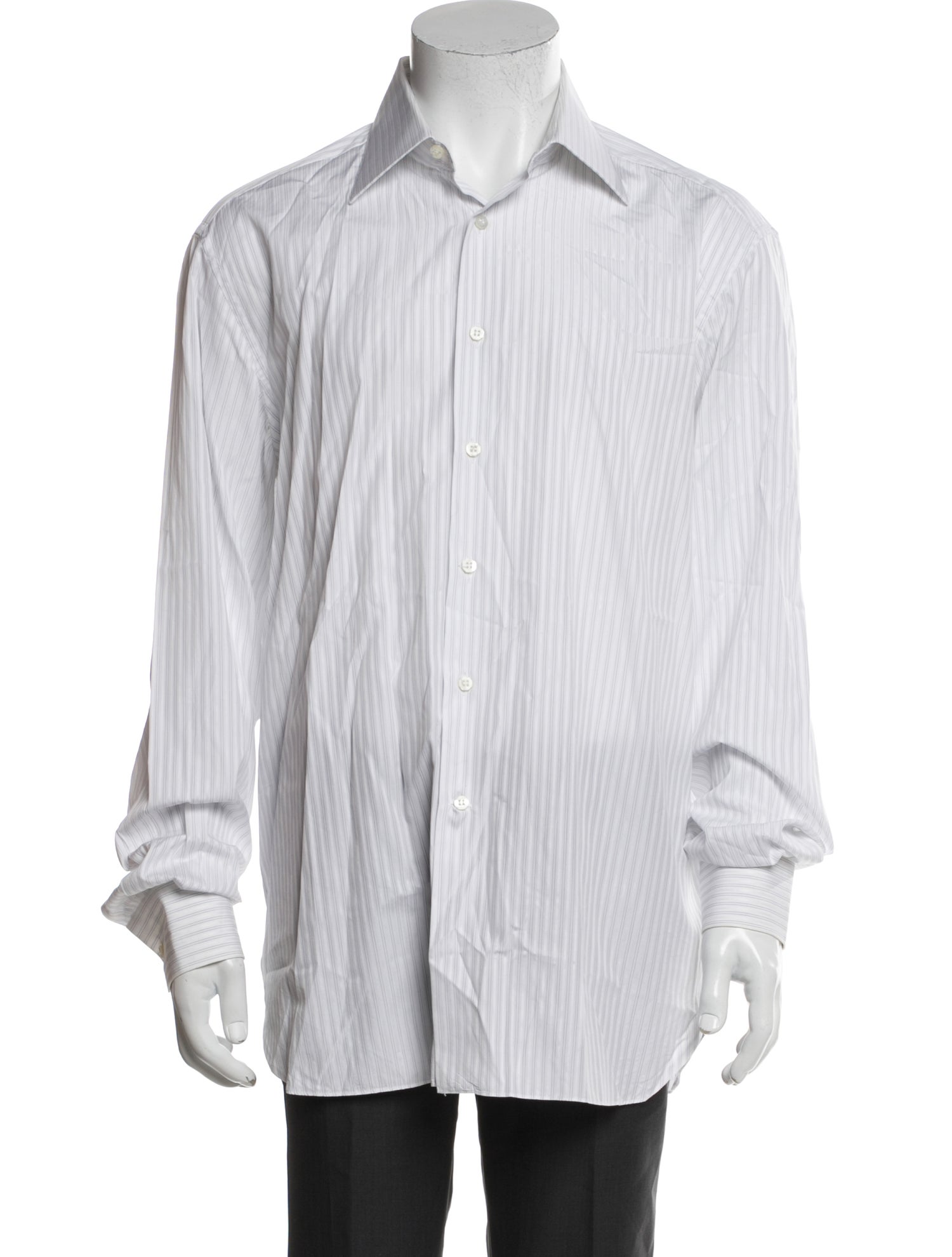 Stefano Ricci Striped Long Sleeve Dress Shirt