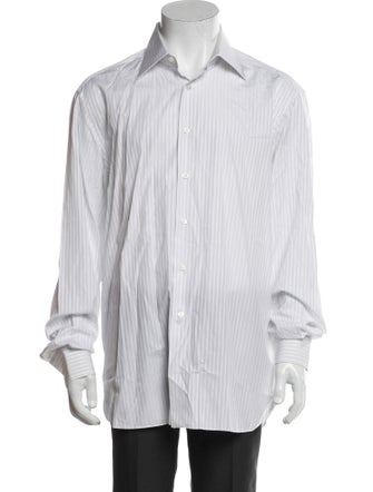Stefano Ricci Striped Long Sleeve Dress Shirt