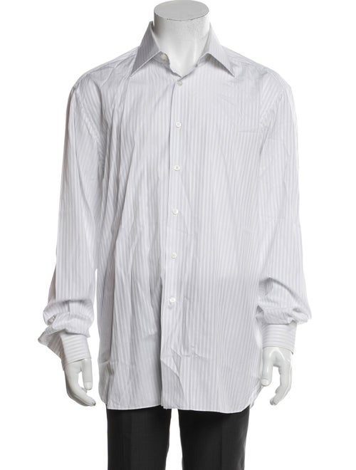 Stefano Ricci Striped Long Sleeve Dress Shirt