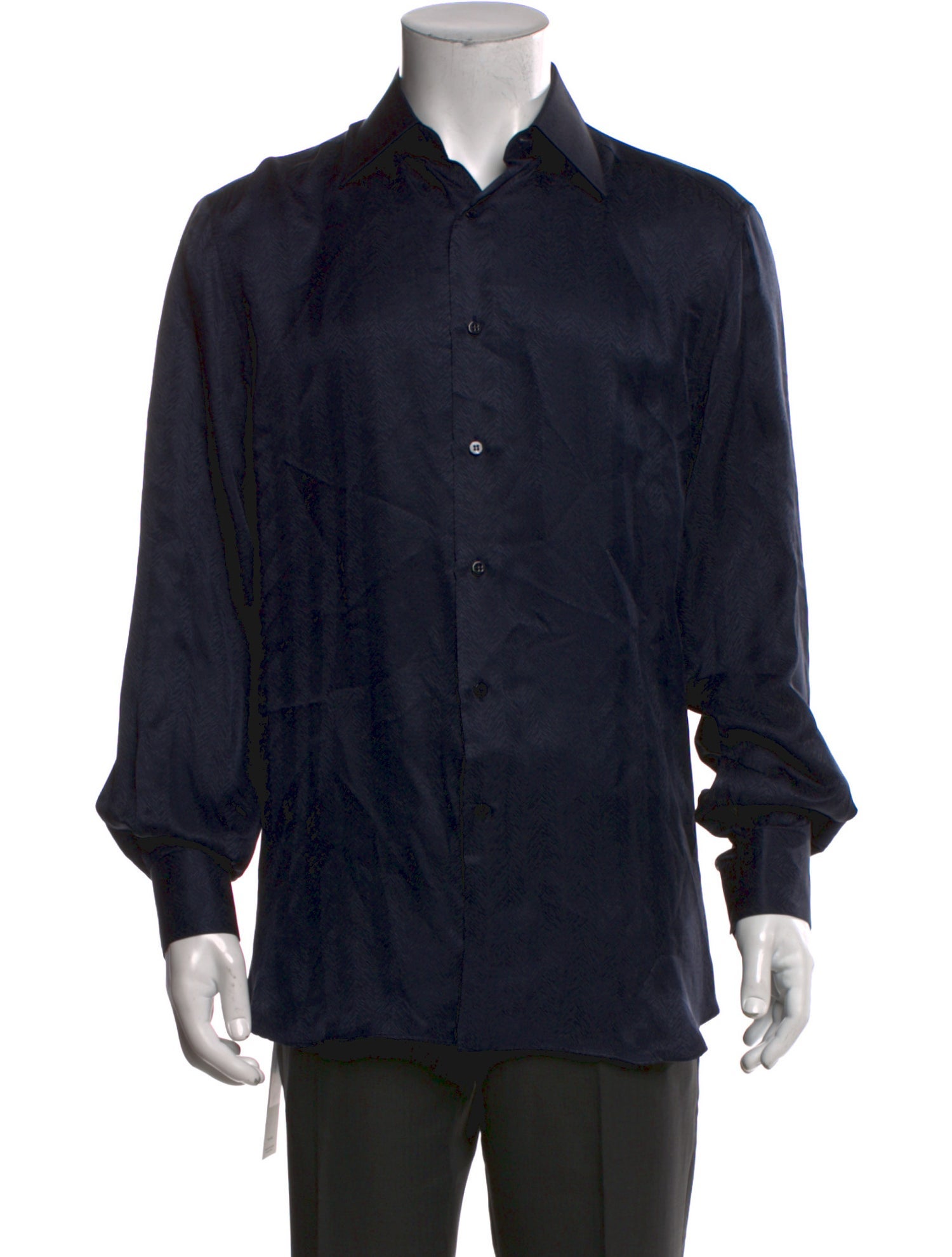 Stefano Ricci Silk Long Sleeve Dress Shirt