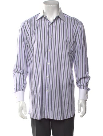Stefano Ricci Striped Long Sleeve Dress Shirt