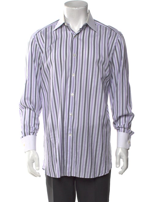 Stefano Ricci Striped Long Sleeve Dress Shirt