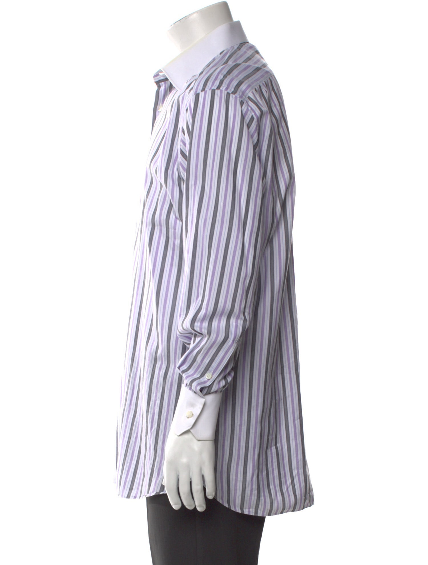 Stefano Ricci Striped Long Sleeve Dress Shirt