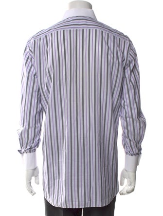 Stefano Ricci Striped Long Sleeve Dress Shirt