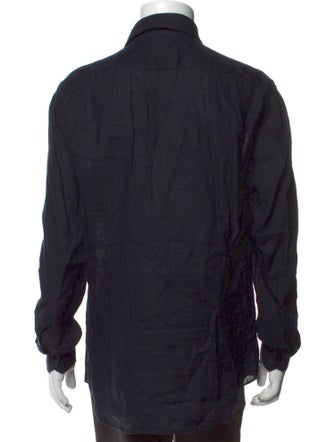 Stefano Ricci Linen Long Sleeve Dress Shirt