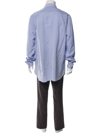 Stefano Ricci Plaid Print Long Sleeve Dress Shirt