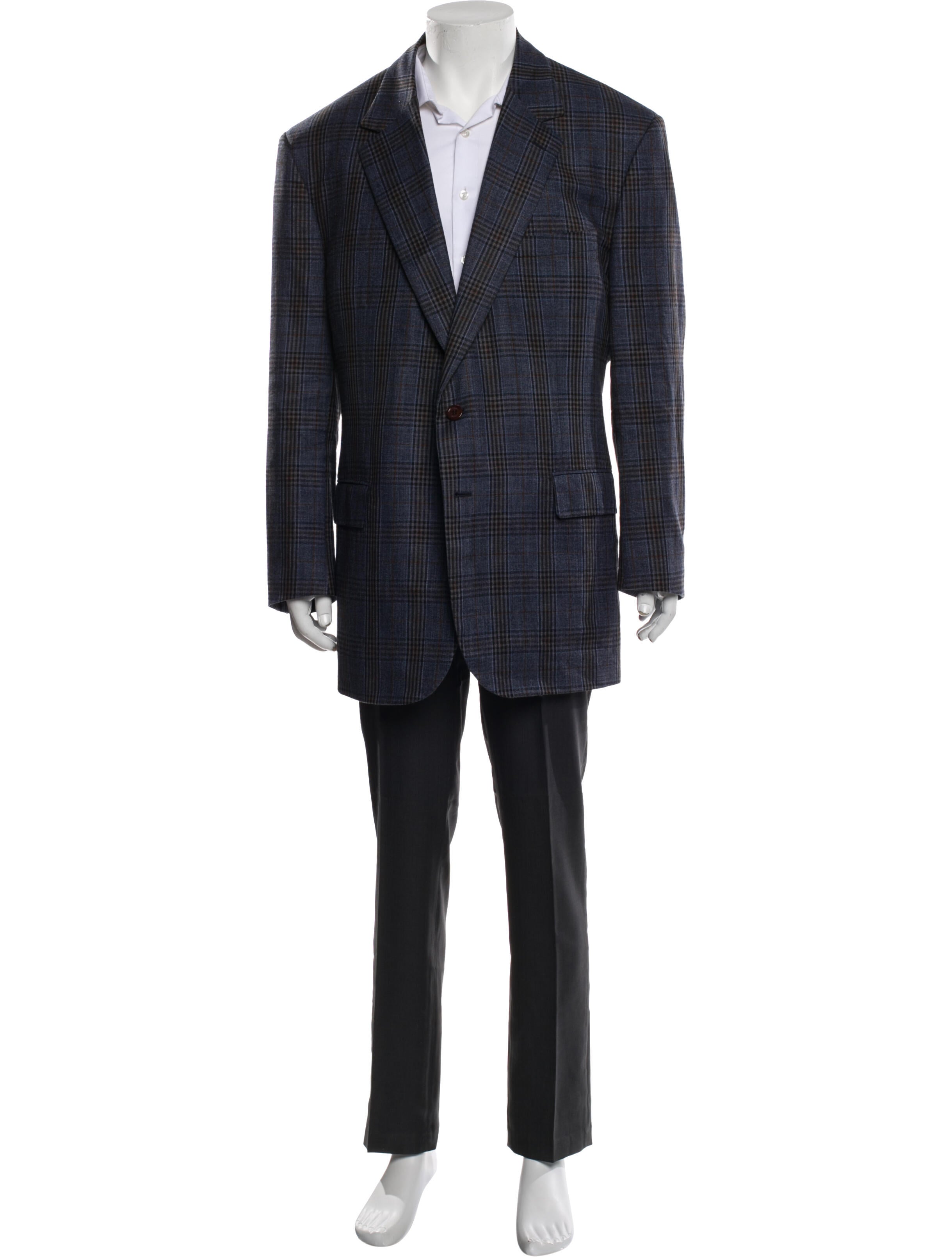 Stefano Ricci Plaid Print Blazer