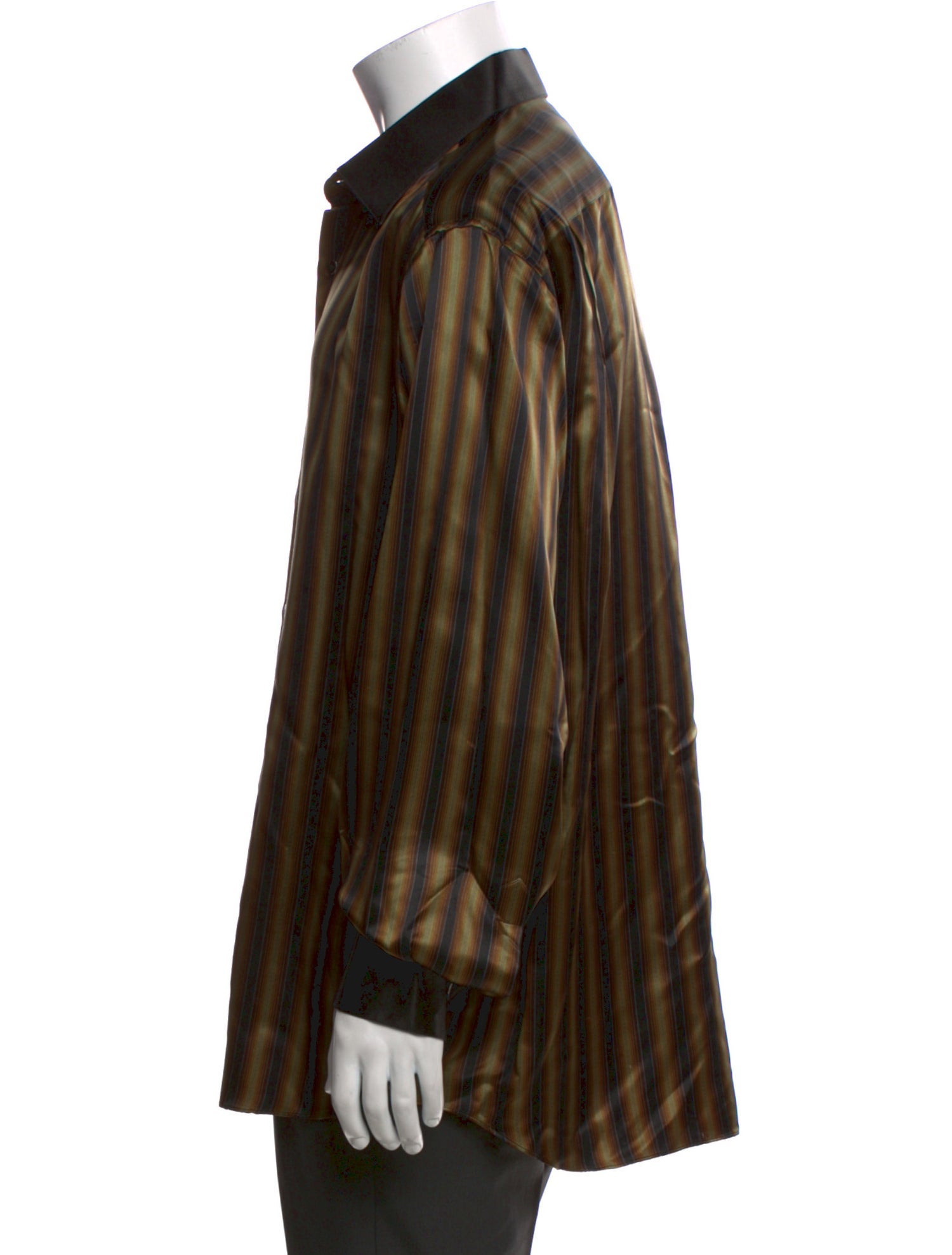 Stefano Ricci Silk Striped Dress Shirt