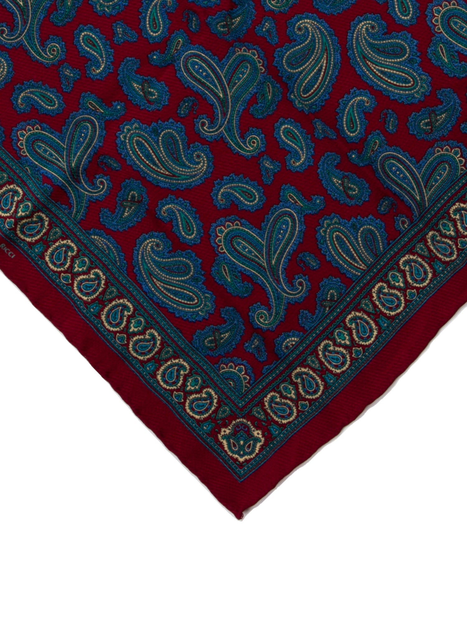Stefano Ricci Silk Paisley Print Scarf