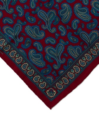 Stefano Ricci Silk Paisley Print Scarf