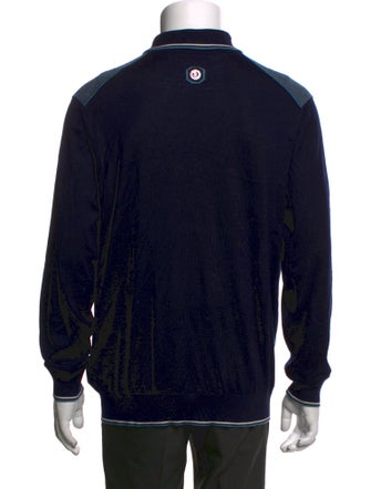 Stefano Ricci Cashmere Colorblock Pattern Polo Sweater