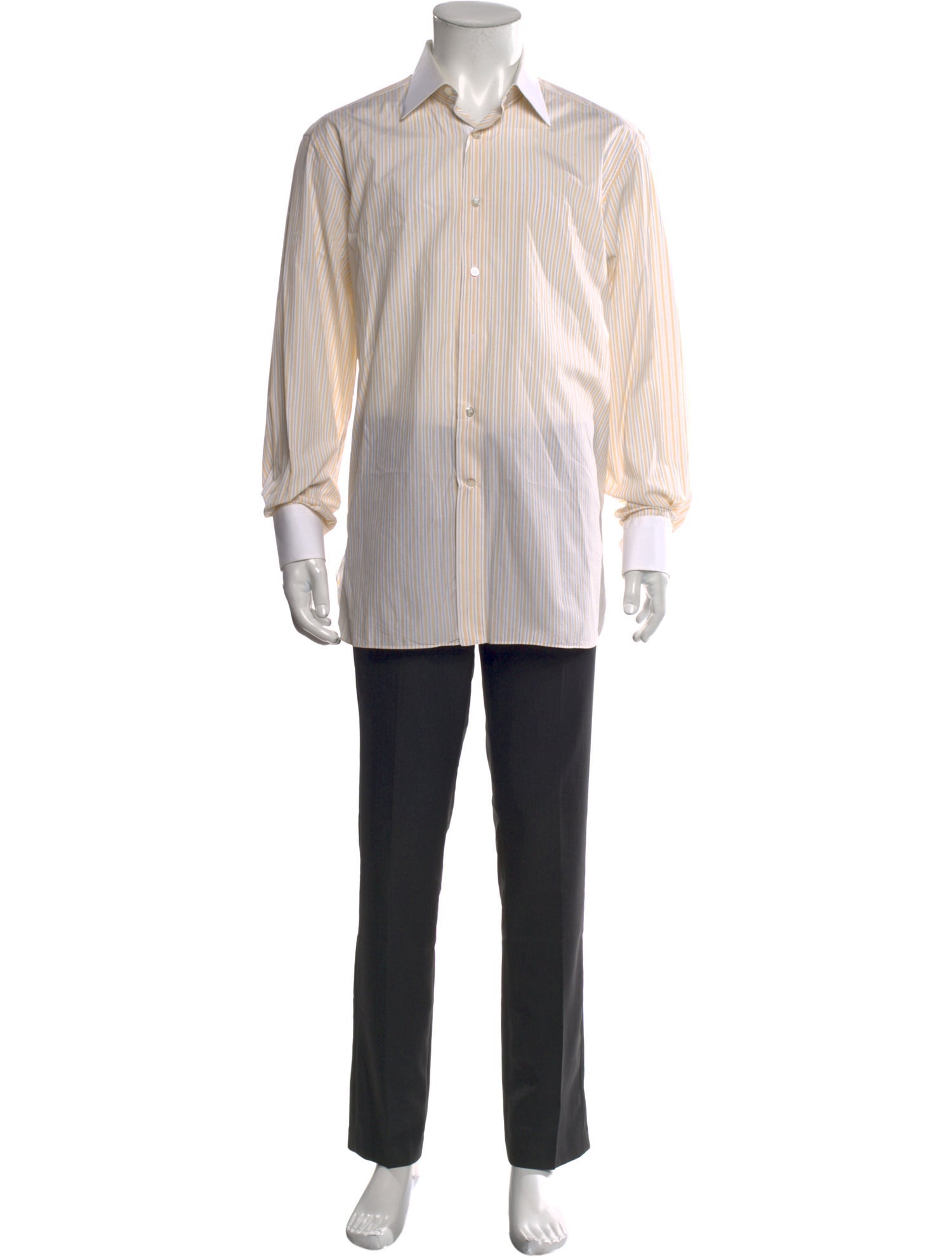 Stefano Ricci Striped Long Sleeve Dress Shirt