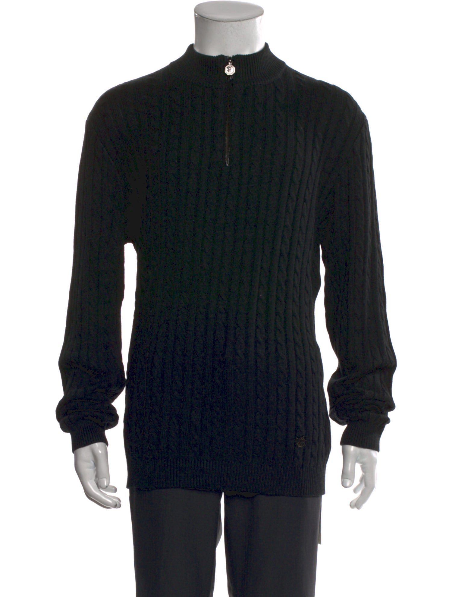 Stefano Ricci Mock Neck Long Sleeve Sweatshirt