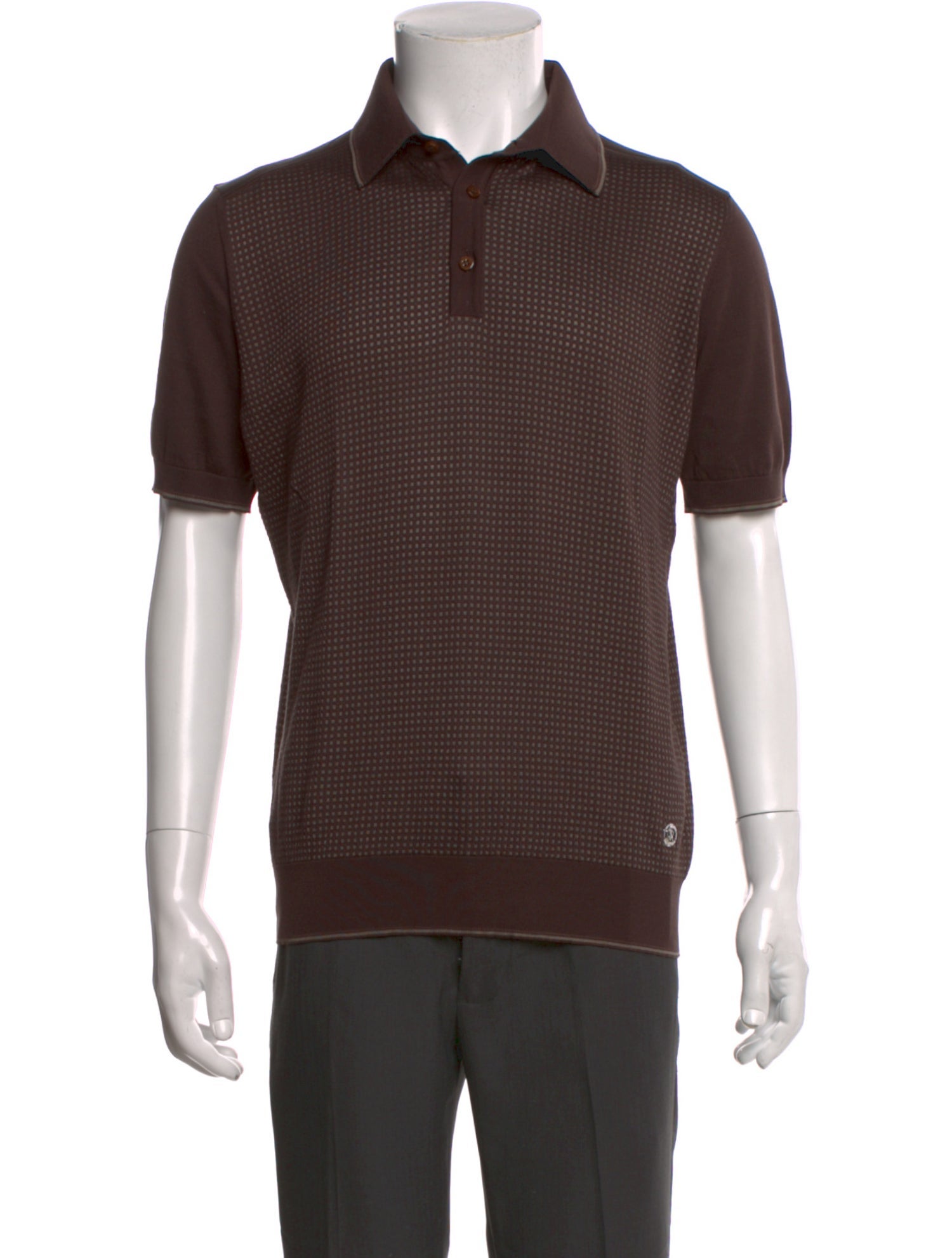 Stefano Ricci Silk Crew Neck Polo Shirt