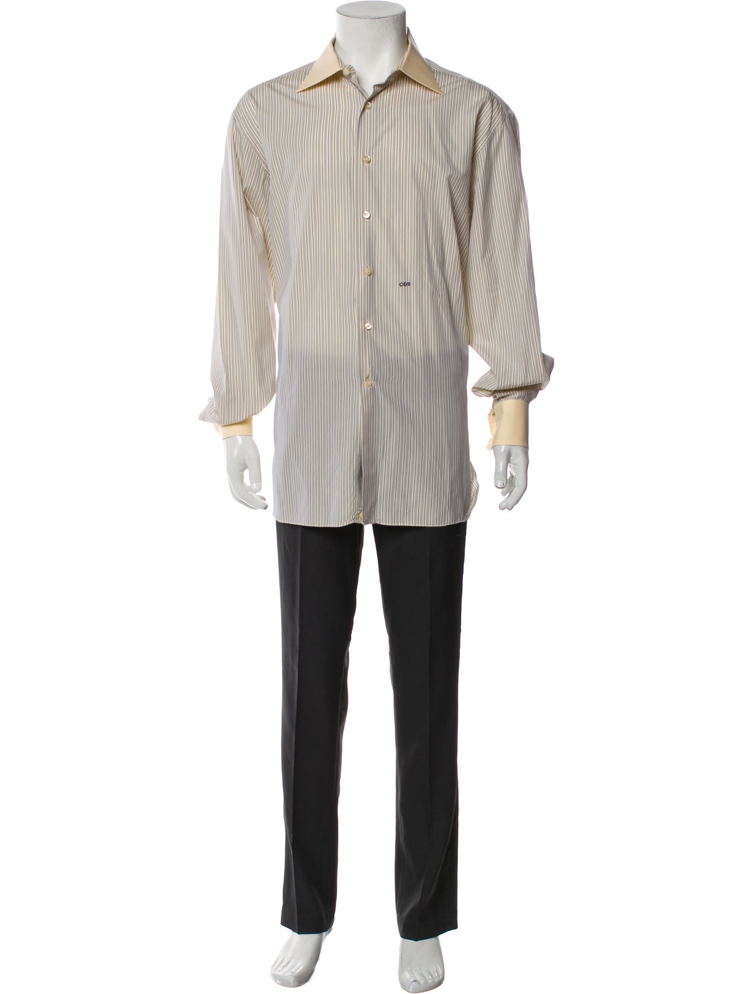 Stefano Ricci Striped Long Sleeve Dress Shirt