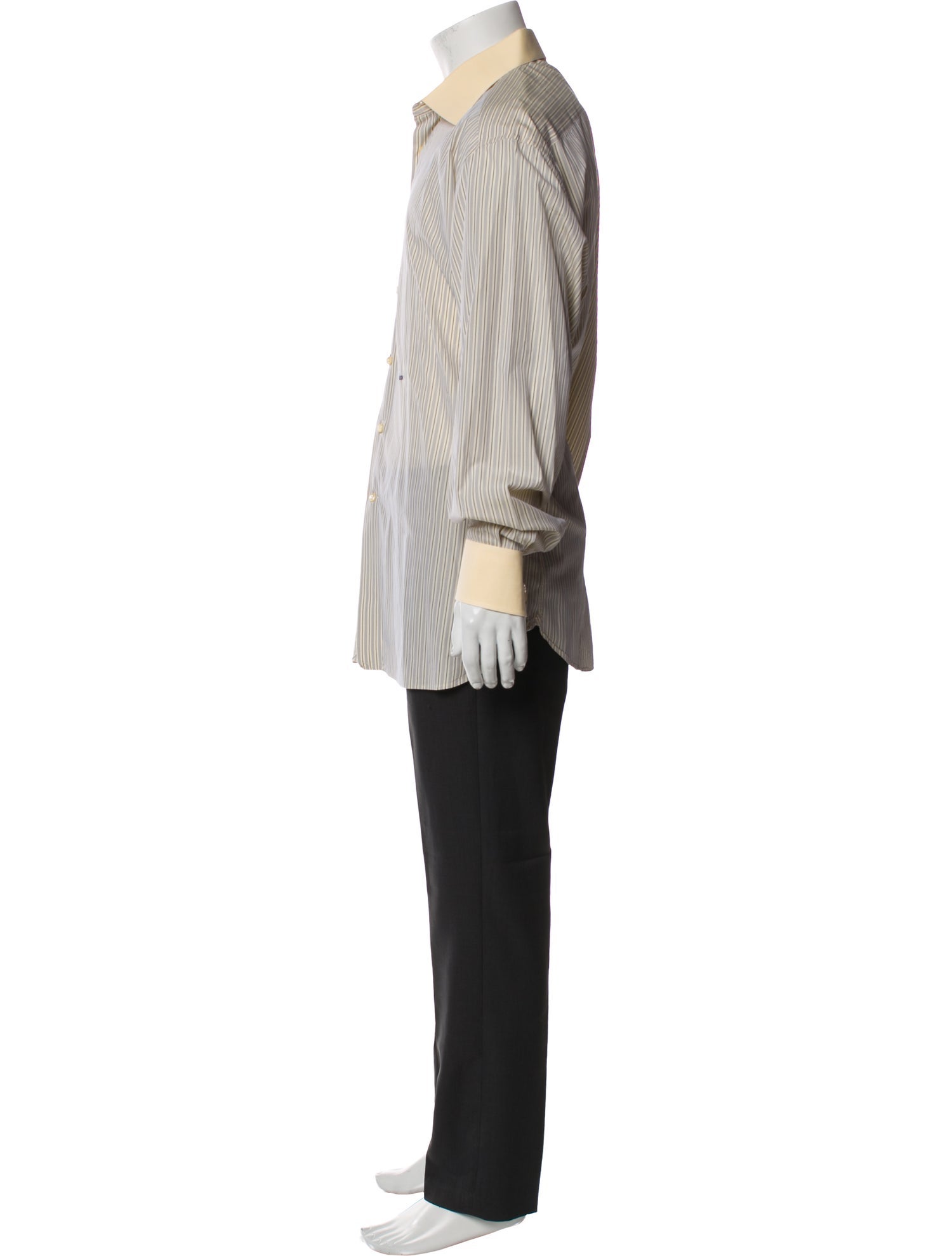 Stefano Ricci Striped Long Sleeve Dress Shirt