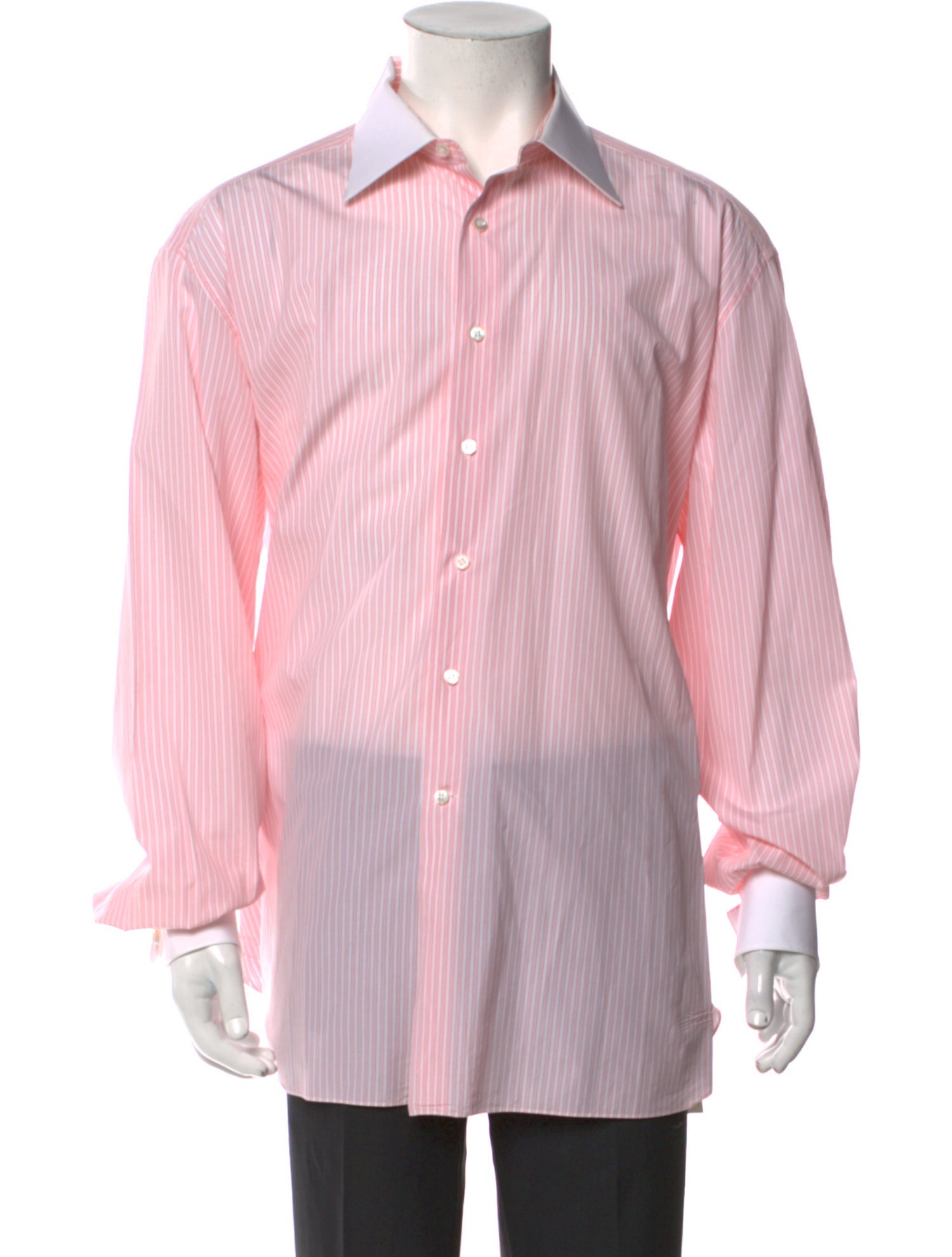 Stefano Ricci Striped Long Sleeve Dress Shirt