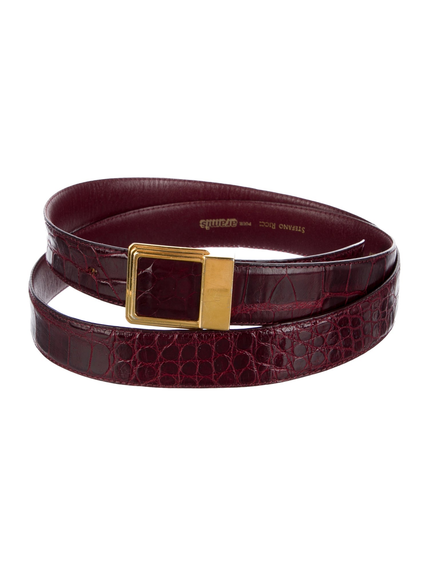 Stefano Ricci Embossed Leather Belt Kit