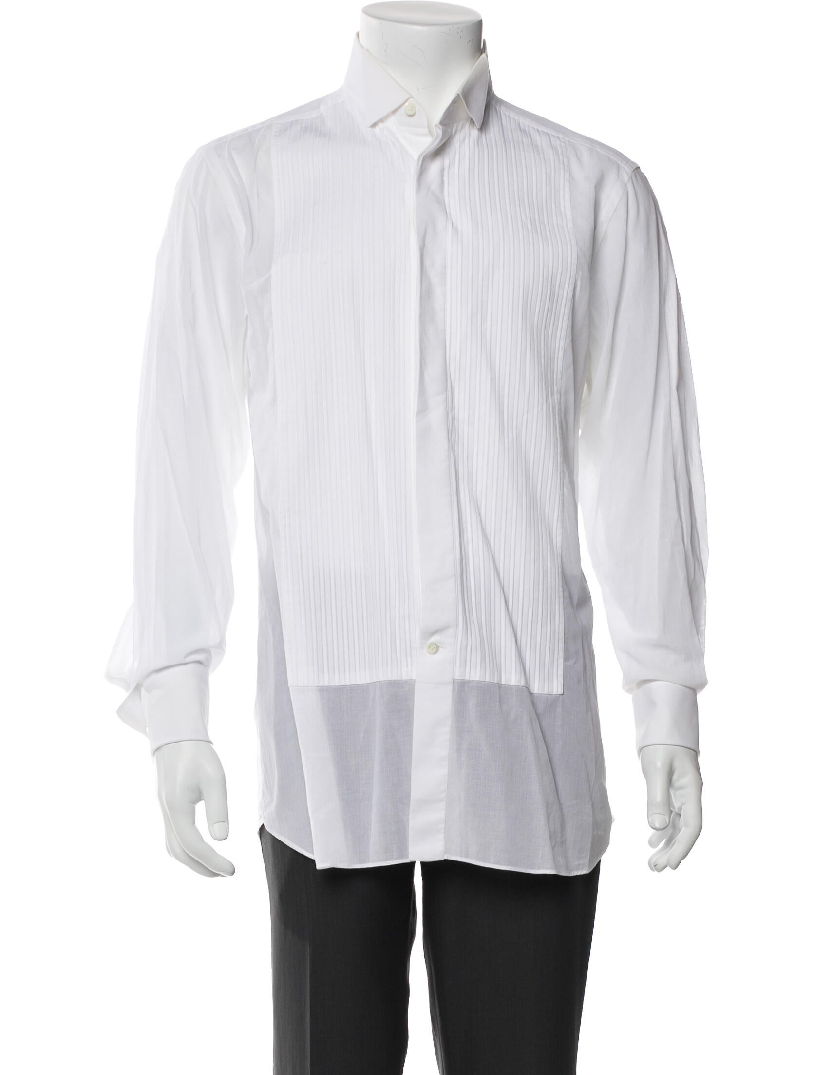 Stefano Ricci Striped Long Sleeve Tuxedo Shirt