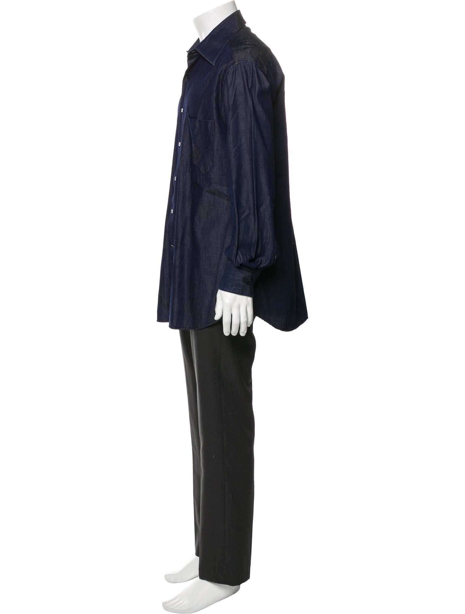 Stefano Ricci Long Sleeve Denim Shirt