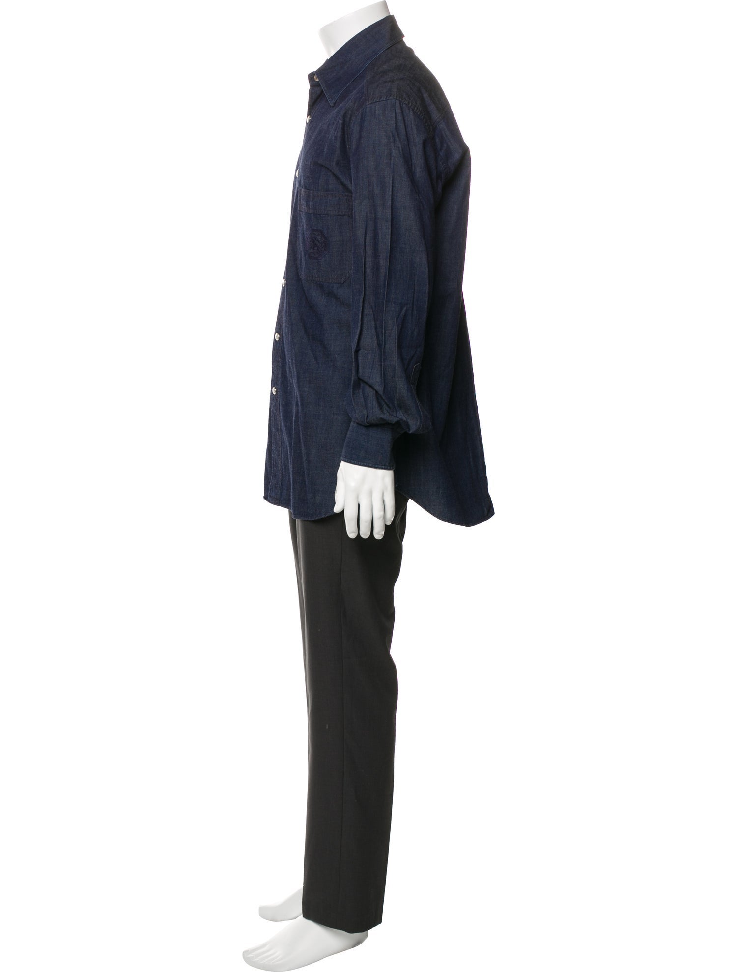 Stefano Ricci Long Sleeve Denim Shirt