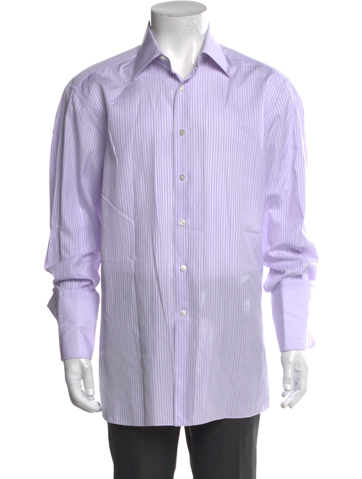 Stefano Ricci Striped Long Sleeve Dress Shirt