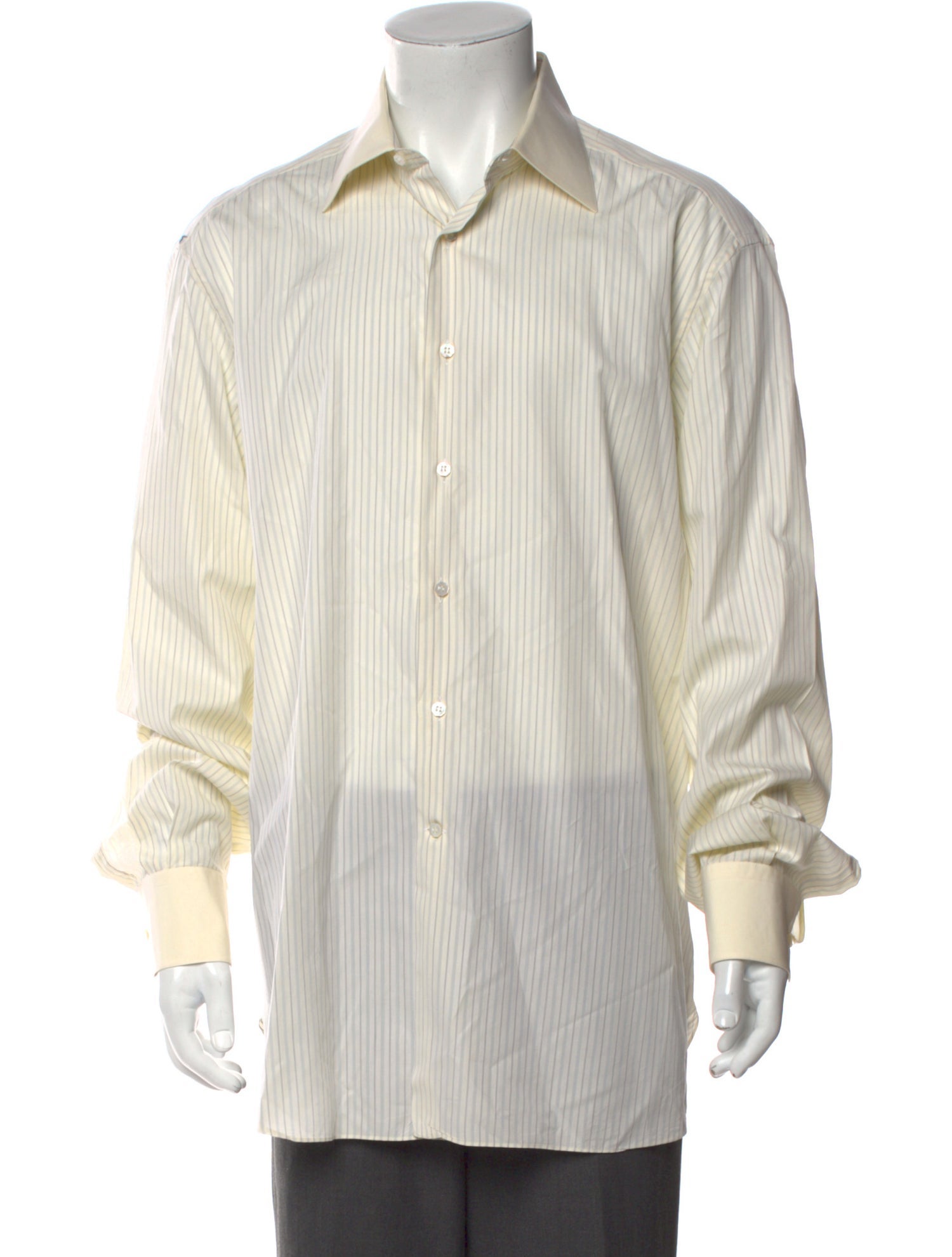 Stefano Ricci Striped Long Sleeve Dress Shirt