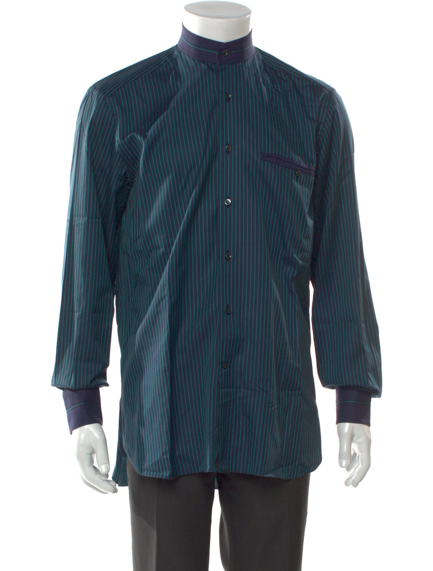 Stefano Ricci Wool Striped Dress Shirt