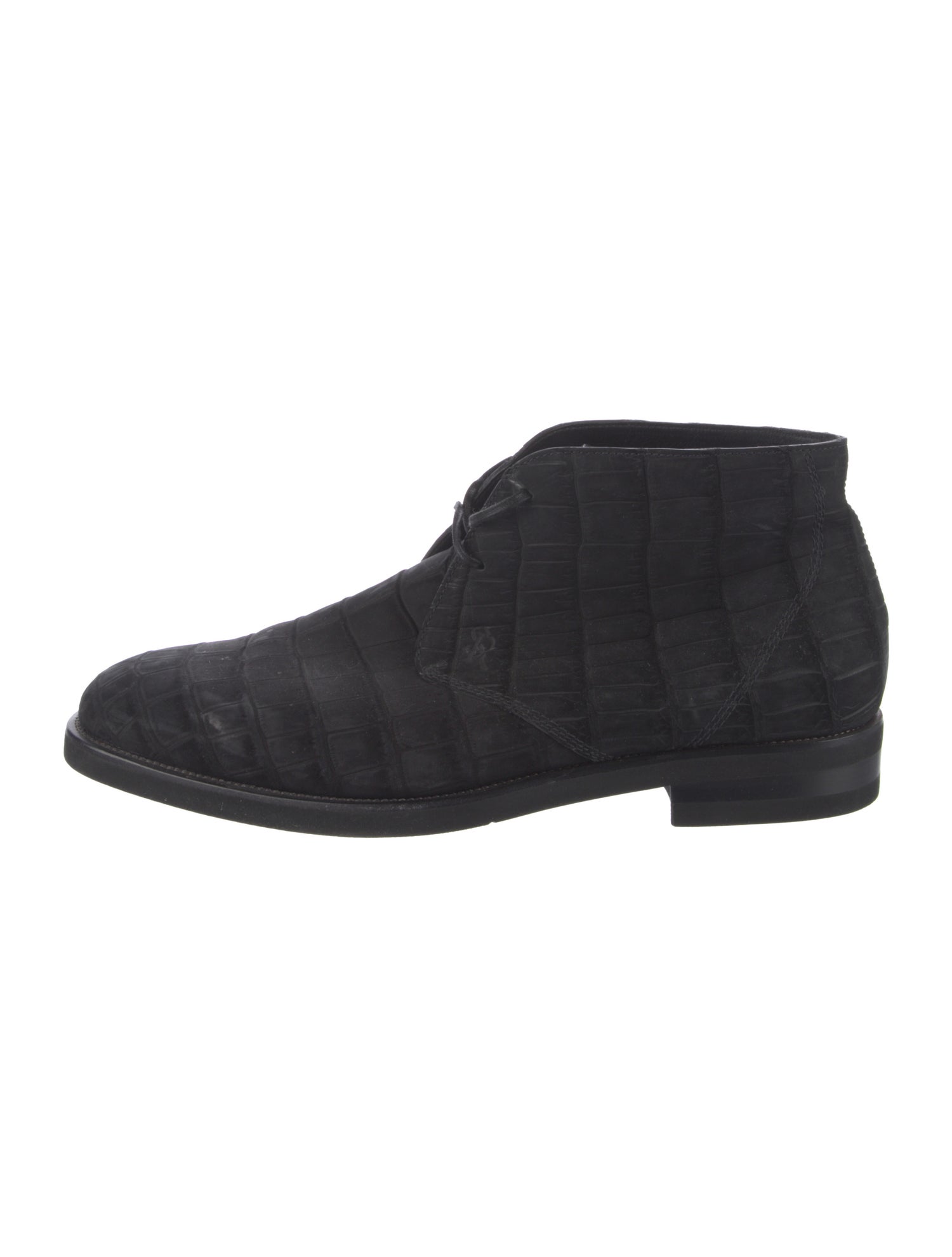 Stefano Ricci Crocodile Lace-Up Boots