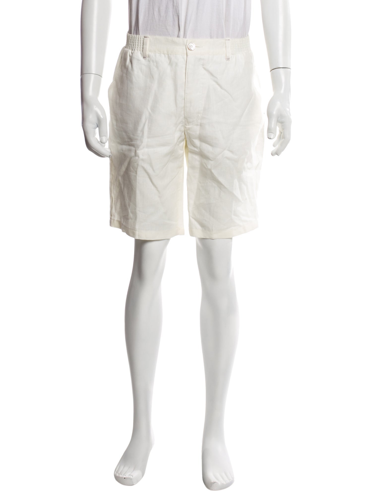 Stefano Ricci Linen Flat Front Shorts