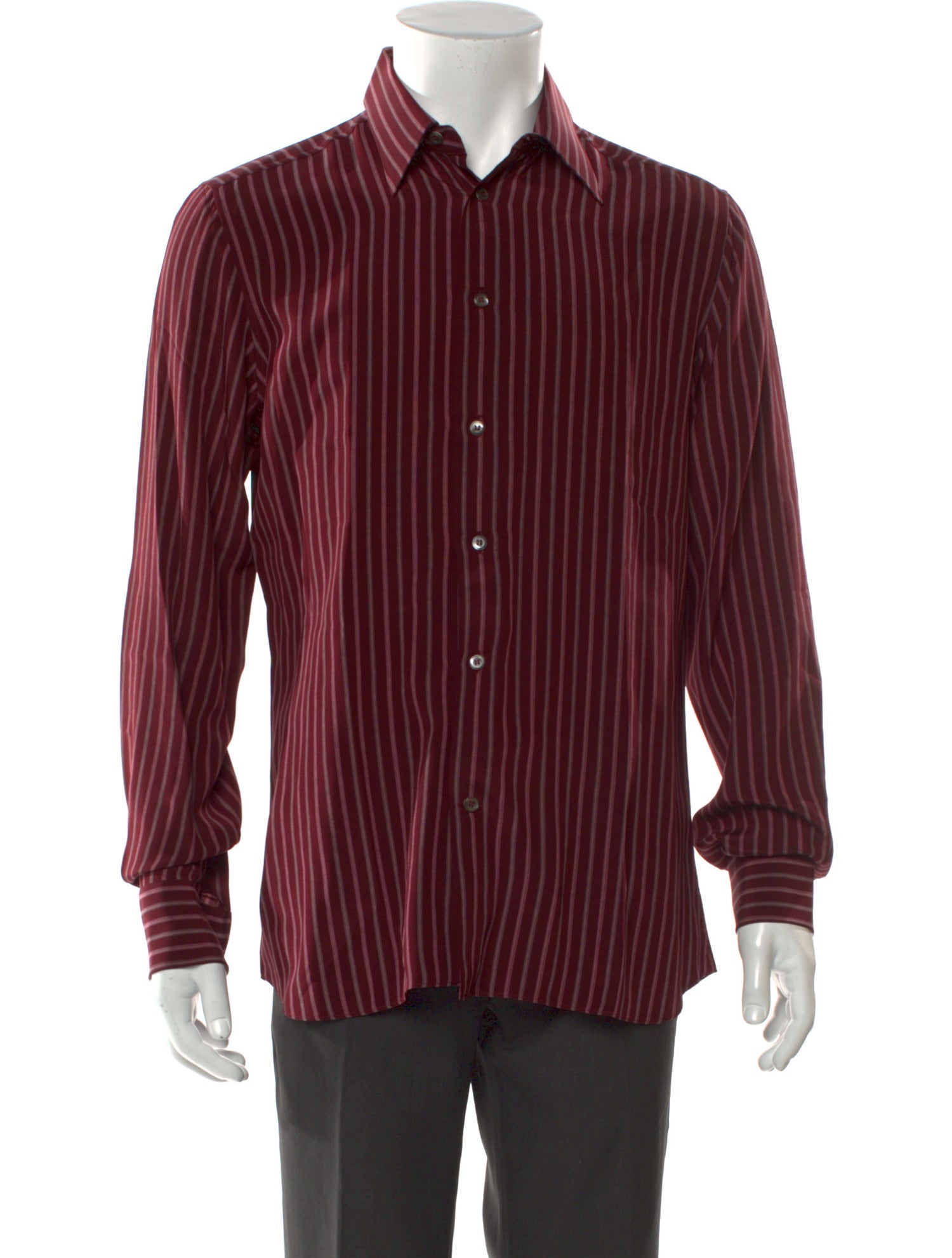 Stefano Ricci Silk Striped Dress Shirt
