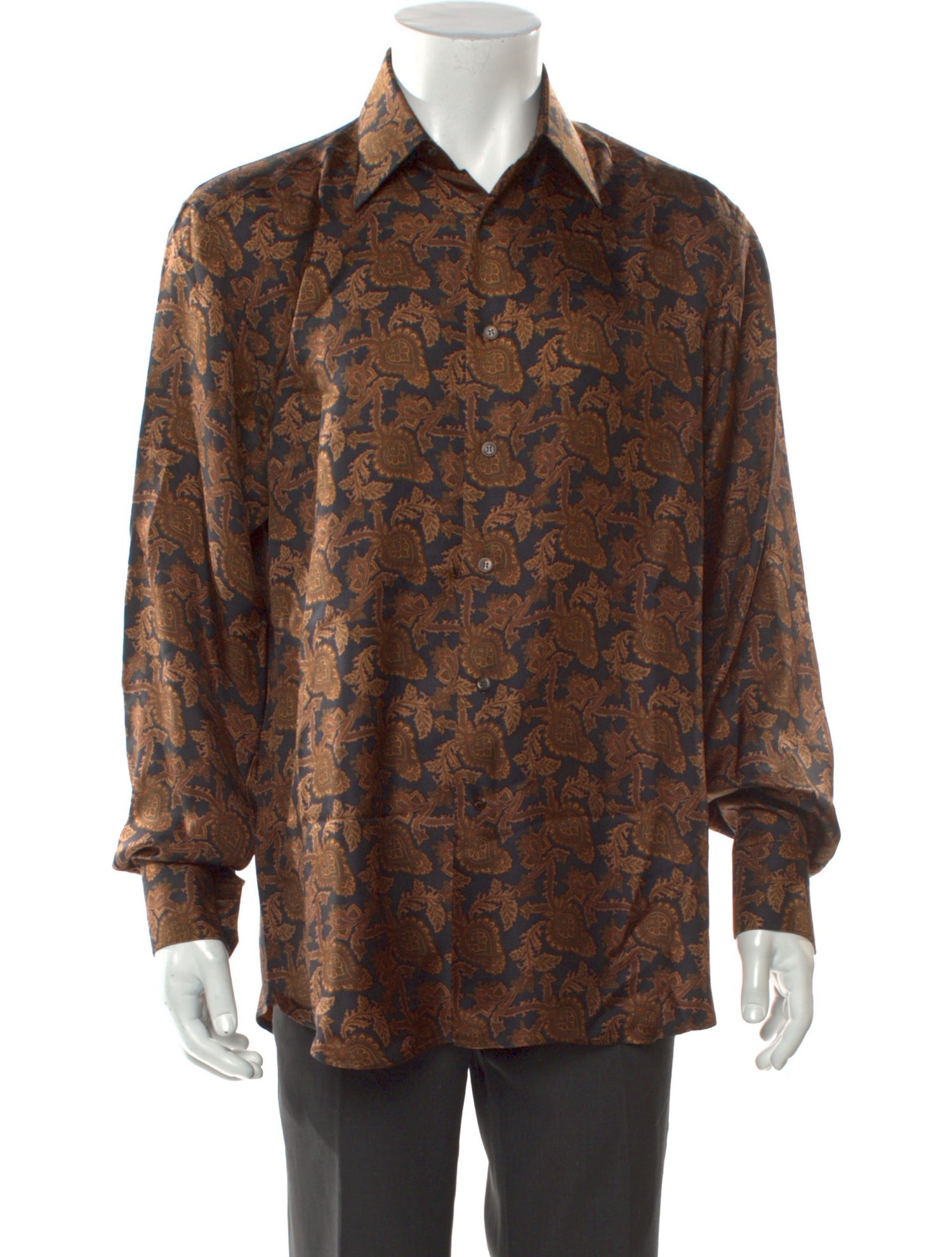 Stefano Ricci Printed Long Sleeve Dress Shirt