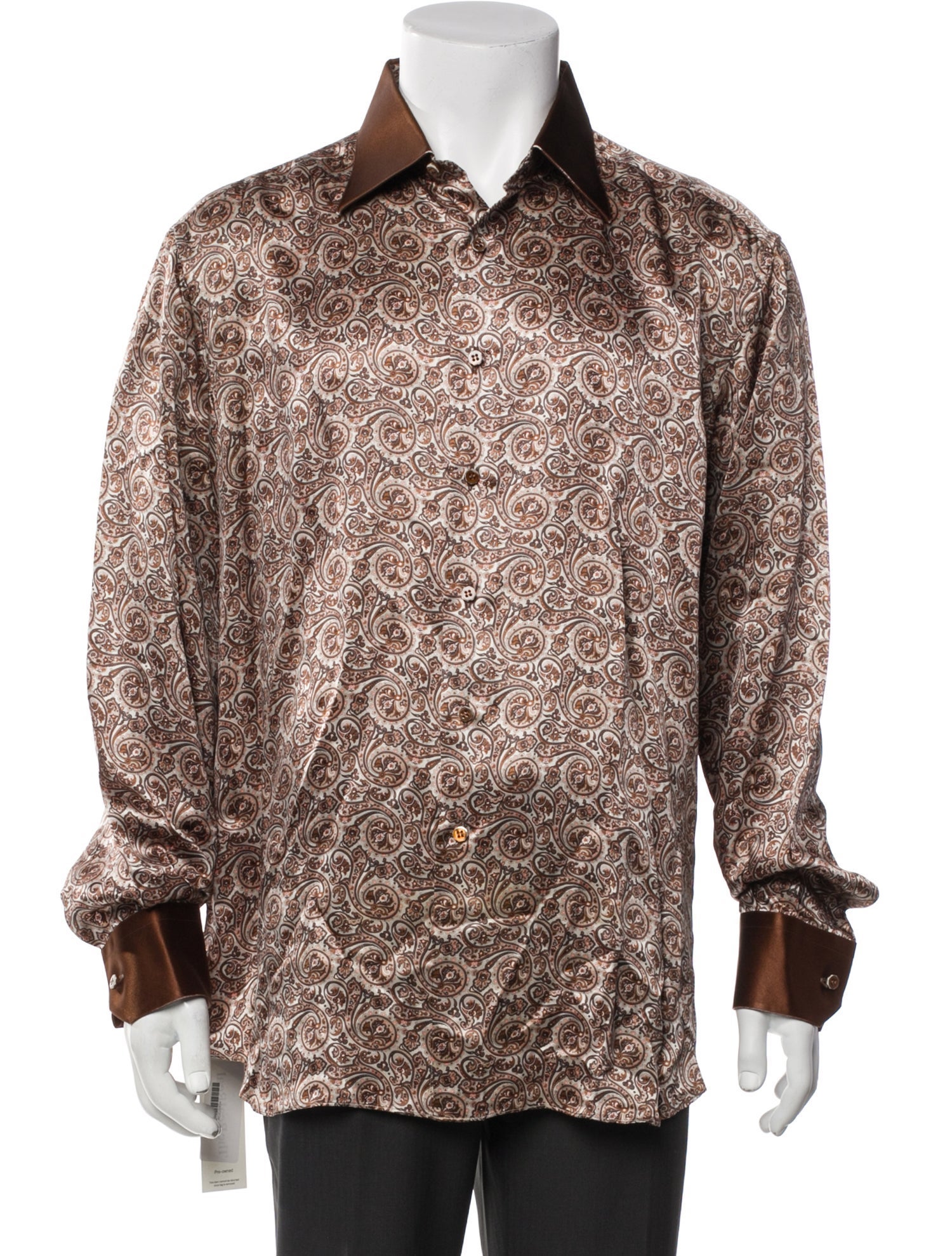 Stefano Ricci Silk Paisley Print Shirt