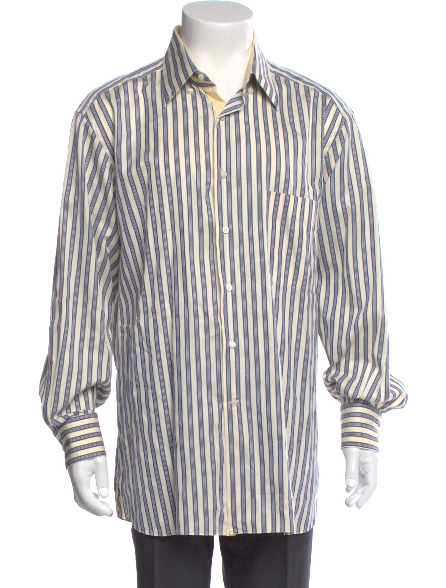 Stefano Ricci Striped Long Sleeve Dress Shirt