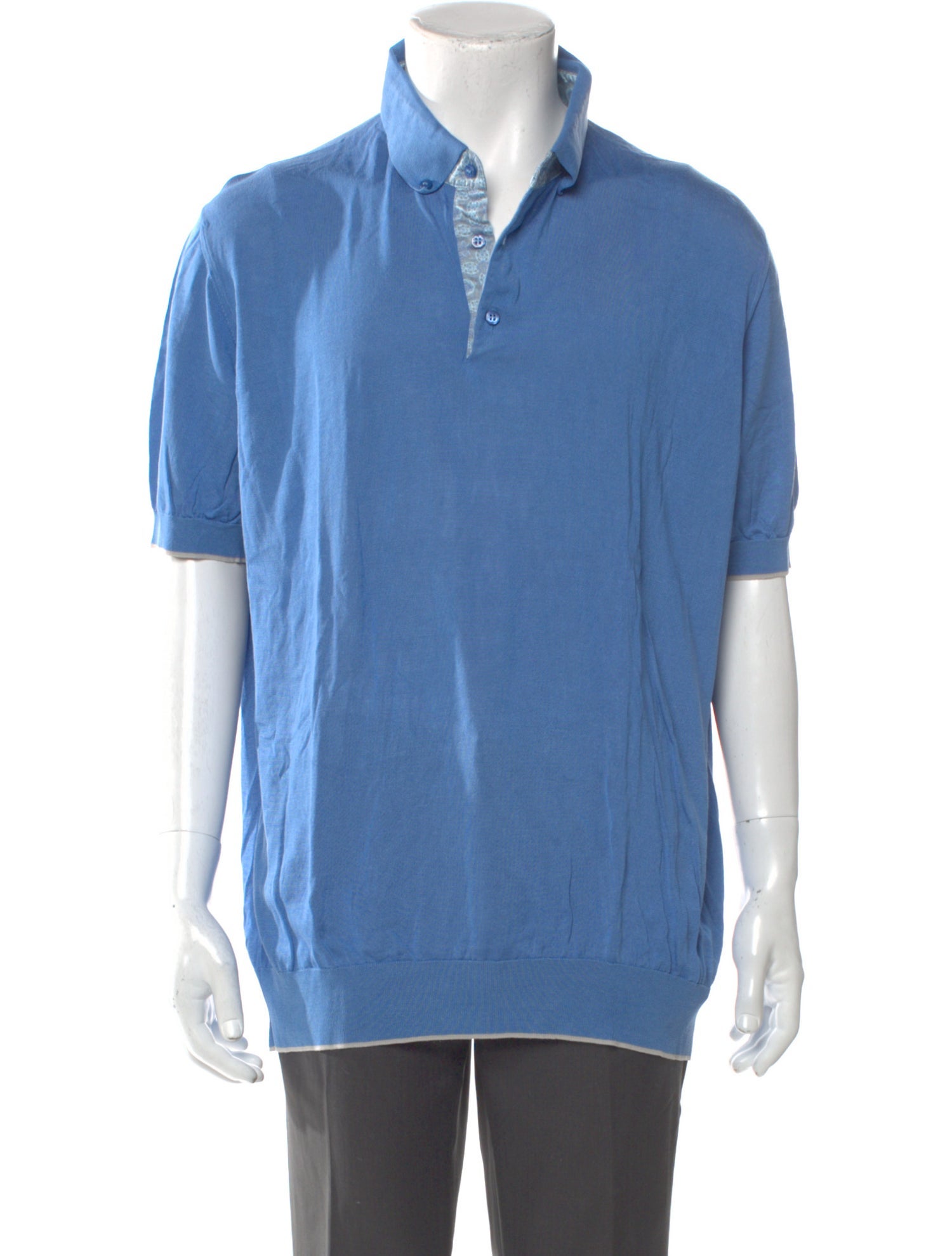 Stefano Ricci Silk V-Neck Polo Shirt