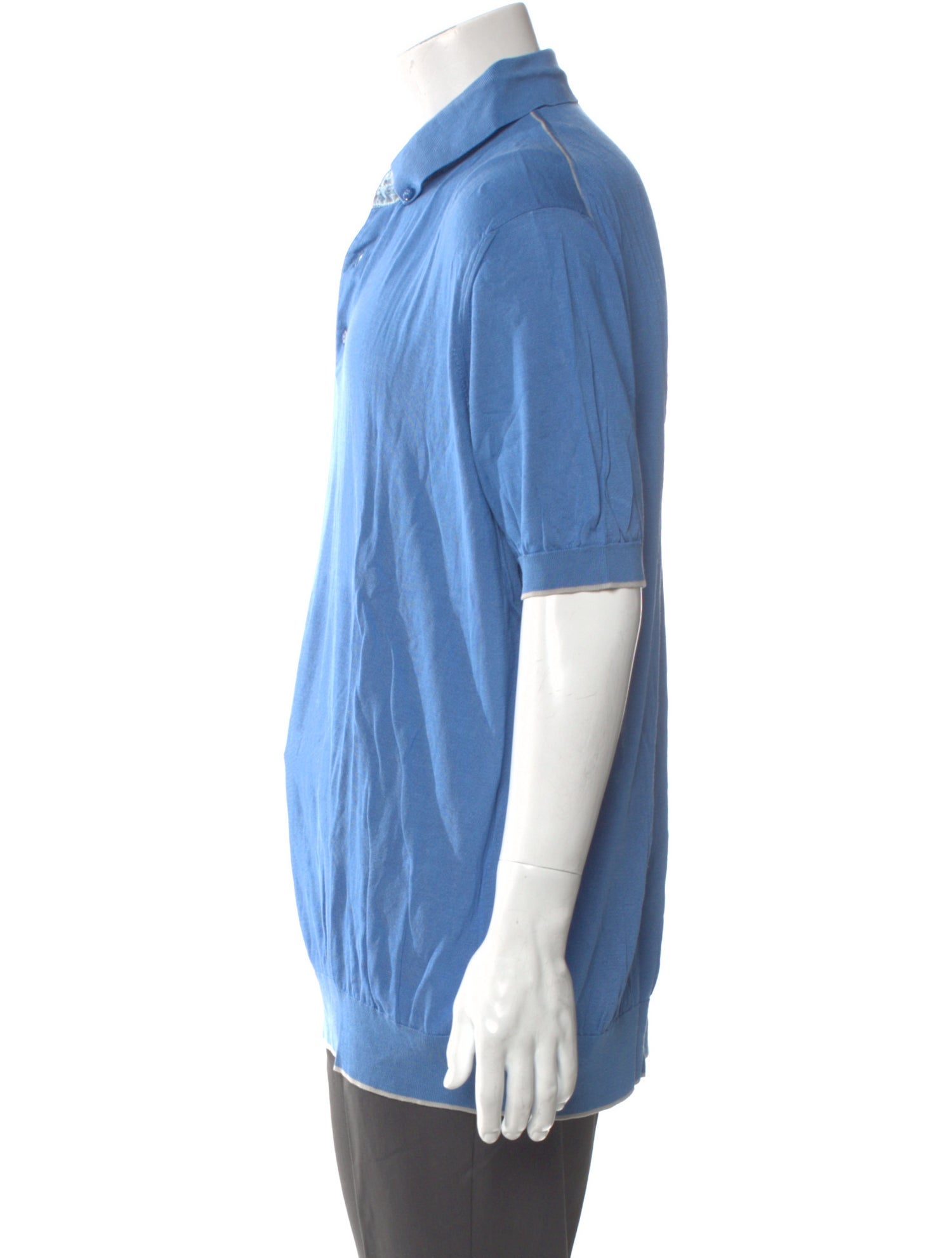 Stefano Ricci Silk V-Neck Polo Shirt