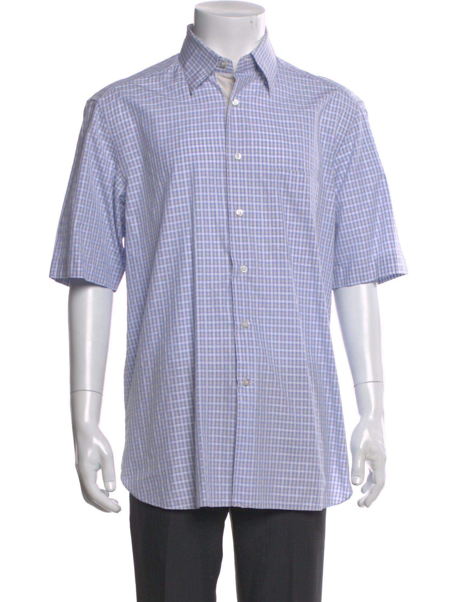 Stefano Ricci Plaid Print Short Sleeve Shirt