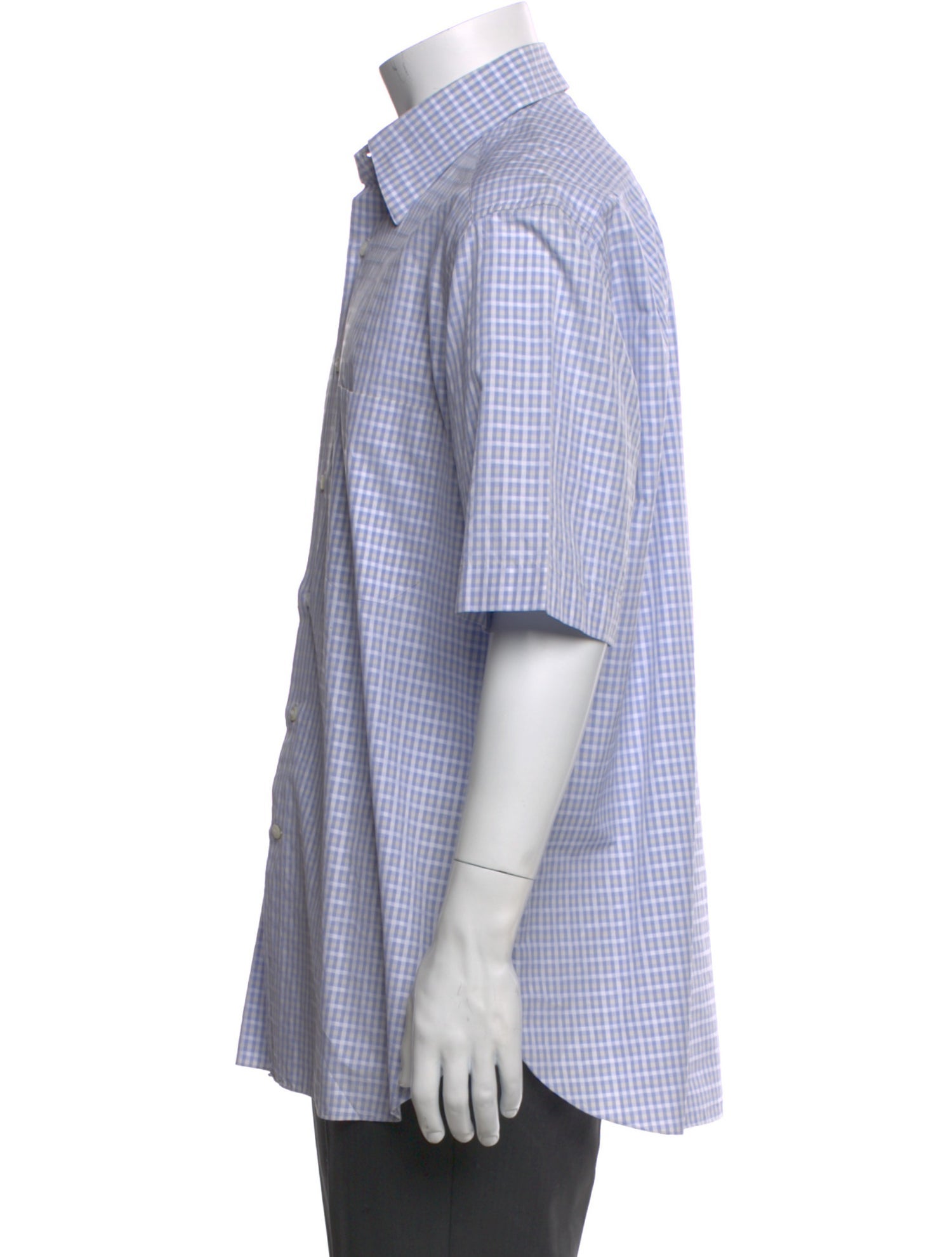 Stefano Ricci Plaid Print Short Sleeve Shirt