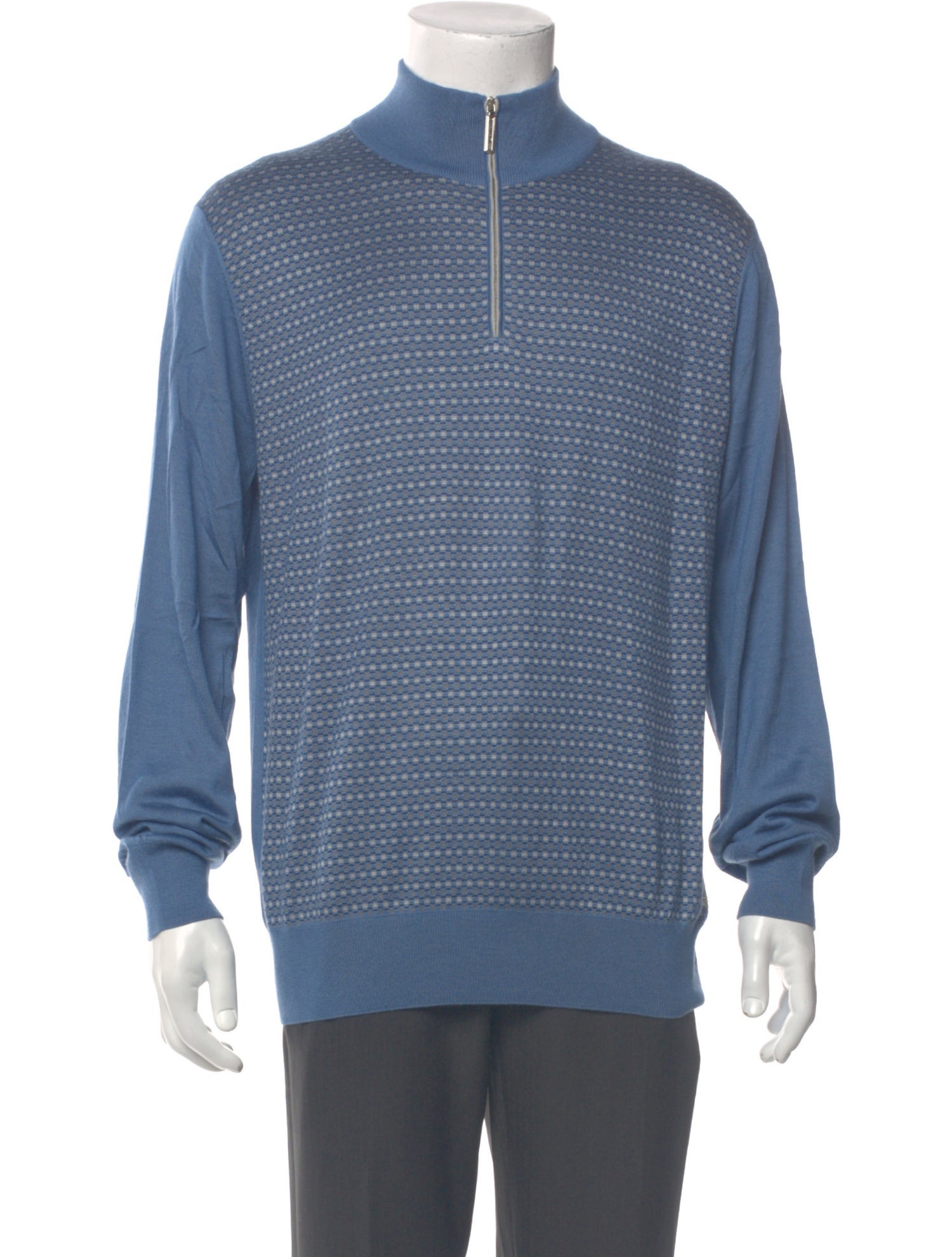 Stefano Ricci Cashmere Printed Polo Sweater